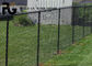 Hurricane Prevention Metal Chain Link Fence , Woven Mesh 6 Foot Black Chain Link Fence