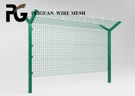 PVC Coated Y Post Fencing , Easily Assembled Military Security Fence