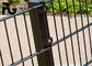 Rectangular Post Black Twin Wire Fence Easily Assembled